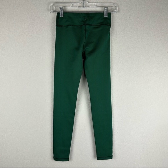 Athleta Girl Green High Rise Rib Ribbed Chit Chat Tights Leggings Size Large 12 - Picture 2 of 5